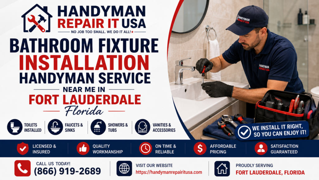 Bathroom Fixture Installation Handyman Service