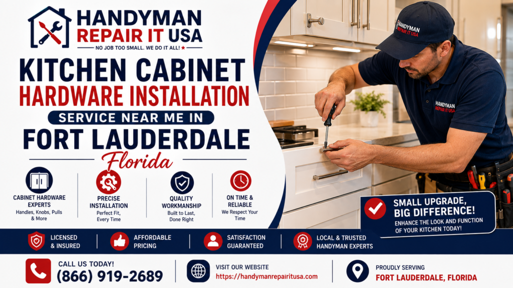 Kitchen Cabinet Hardware Installation Service Near Me in Fort Lauderdale Florida