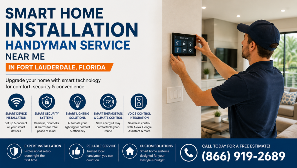 Smart Home Installation Handyman Service Near Me in Fort Lauderdale Florida